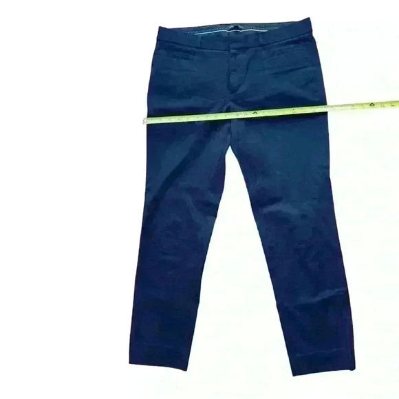 BANANA REPUBLIC Women’s Sz 8 Navy Ponte Knit Ankle Trouser Pants Pockets Stretch - Picture 8 of 9